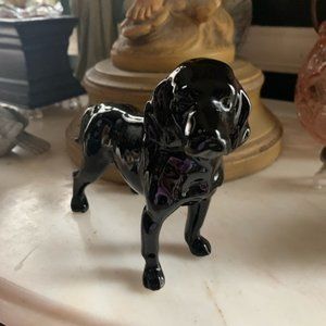 Vintage Ceramic Black Lab Figurine